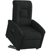 vidaXL Fauteuil relax avec releveur Noir Tissu
