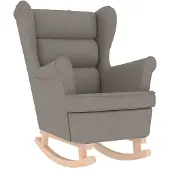 vidaXL Fauteuil à bascule Taupe 74x90x102 cm Tissu