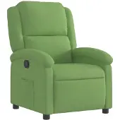 vidaXL Fauteuil relax vert clair velours
