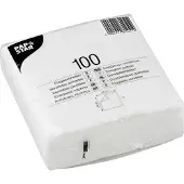 Papstar Serviettes , 1 épaisseur, 330 x 330 mm avec pliage en ¼, papier aspect tissu, 1200 pièces, blanc