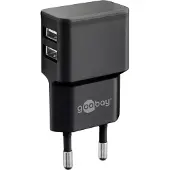 Goobay 44951 chargeur d'appareils mobiles Téléphone portable, Smartphone Noir Secteur Intérieure