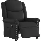 vidaXL Fauteuil relax électrique noir brillant similicuir