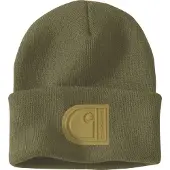 Carhartt Unisexe, Bonnet, C Patch Beanie Dunkelbronzegrün, Bronze, Vert
