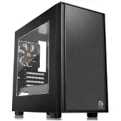 Thermaltake Versa H17 Window - Tour - micro ATX - panneau latéral fenêtré - pas d'alimentation (PS/2) - noir - USB/Audio