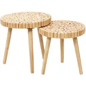 Home Deco Factory Table Gigogne Rondin