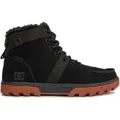 Dc-shoes - Chaussures doublées en sherpa - Woodland Black Gum pour Homme en Cuir - Taille 7,5 US - Noir