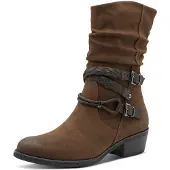 Marco Tozzi Bottes de cowboy brun foncé