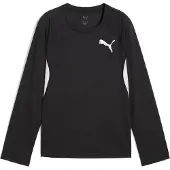 Puma Garçons, T-shirt de sport, Y CROSS THE LINE LS 3.0 (128), Noir, 128