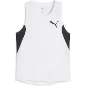 Puma Unisexe, T-shirt de sport, Y Cross The Line Débardeur 3.0 (164), Blanc, 164