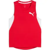 Puma Garçons, T-shirt de sport, Y Cross The Line Débardeur 3.0 (128), Rouge, 128