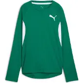 Puma Femmes, T-shirt de sport, W CROSS THE LINE LS 3.0 (M), Vert, M