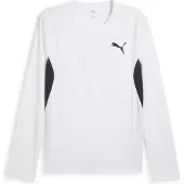 Puma Hommes, T-shirt de sport, M Tee Cross The Line Ls 3.0 (M), Blanc, M