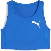 Puma Femmes, T-shirt de sport, W Cross The Line Crop Top 3.0 (L), Bleu, L
