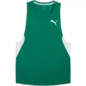 Puma Hommes, T-shirt de sport, M Cross The Line Débardeur 3.0 (S), Vert, S