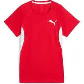 Puma Femmes, T-shirt de sport, W CROSS THE LINE TEE 3.0 (XS), Rouge, XS