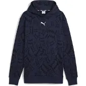 Puma Hommes, Pull-over, Sweat à capuche post-game teamJAWS, Bleu, (XL)