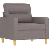 vidaXL Fauteuil Taupe 60 cm Tissu