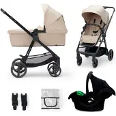 Kinderkraft Poussette combinée 3 en 1 Newly Sand beige + Mink PRO