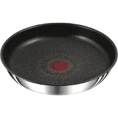 Tefal Poêle anti-adhésif 24cm inox/noir - - L9730402 - ingenio préférence