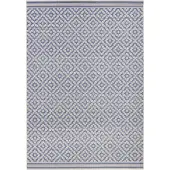 Hanse Home Meadow In- & Outdoorteppich Raute Blau Creme