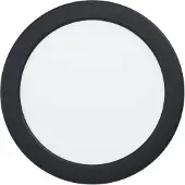 Eglo FUEVA 6-Z : Plafonnier encastré - Diamètre 16,8 cm x Profondeur 40 cm - Noir - 9,5W (ampoule incluse) - Indice de protection IP44