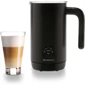 Brabantia Mousseur à lait électrique - 4 en 1 pour faire mousser le lait chaud et froid, sans BPA ni PFAS, puissance 500W, facile à nettoyer, BBEK1047