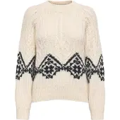 JDY Pull-over 'JDYNaomi' crème / noir