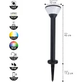 Lutec Lampe solaire de jardin Karlo Malin