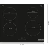 Bosch Pie611bb5e Induction Hob 60 Cm 4 Burners Noir