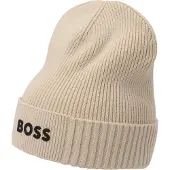 BOSS Asic Green Beanie Beige