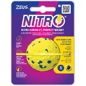 Zeus Nitro - Weighted Ball - Yellow and Blue - Small, Ø5cm, Ø8cm (Jouet de balle pour chiens)