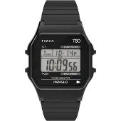 Timex La montre TW2R67000, disponible en version dame et homme, est une montre noire de style sportif et tendance.
