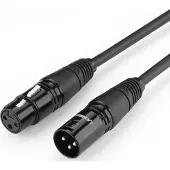 UGREEN Câble XLR femelle vers XLR mâle AV130 - 5m (noir) (5 m, Câbles XLR)