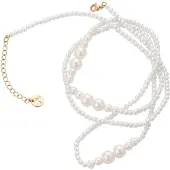 Gaya Chaîne or rose / blanc perle