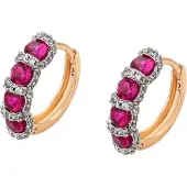 NAEMI Boucles d'oreilles or / rose / transparent