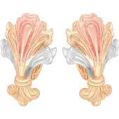 Faina Boucles d'oreilles or rose / rose / argent