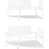 Umbra - Lot de 2 étagÿres d'angle pour SdB - Blanc