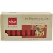 Idena Bougies pyramidales 50 pièces, rouge (50 pcs)