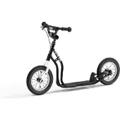 Yedoo Scooter One pour enfants à partir de 100 cm, avec roues gonflables 12/12 et béquille Noir