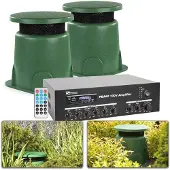 Power Dynamics of terras geluidsinstallatie met twee weerbestendige speakers (Actif), Haut-parleur PA, Vert