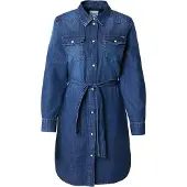 Pepe Jeans pour femme. PL95376845A0 Robe Chemise Denim bleu (XS), Casuel, Coton, Manche longue