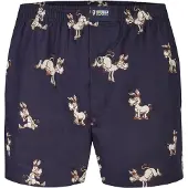 Happy Shorts Boxers écru / marine / marron