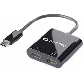 Sonero Convertisseur audio USB Premium, connecteur USB-C vers 2 prises USB-C