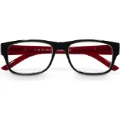 Hama Paire de lunettes, plastique recyclé, noir/rouge, + 2,5 dtp
