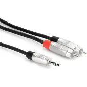 Hosa Technology - PRO TRS 3.5mm - 2 x RCA 3m cable (3 m, Câble AUX)