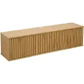 Oviala Meuble TV suspendu 120 cm scandinave bois clair - Ivy