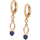 NAEMI Boucles d'oreilles bleu marine / or
