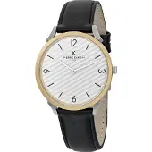 Pierre Cardin Montre-bracelet homme dans coffret cadeau montre à quartz analogique avec bracelet en cuir 3ATM 40mm CPI.2015 Argent/Or/Noir
