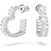 Swarovski Boucles d'oreilles 'Matrix' argent / transparent