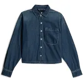 G-Star Boxy Relaxed 1 Pocket Long Sleeve Shirt Bleu XS Femme